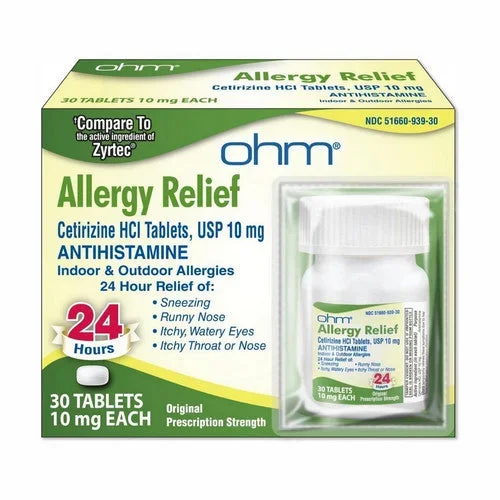 Zyrtec, Cetirizine Hcl, 10 Mg, 30 Tabs